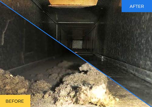 Before after air duct cleaner Calgary