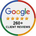 Comfortclean Google reviews rating badge
